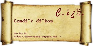 Czmór Ákos névjegykártya