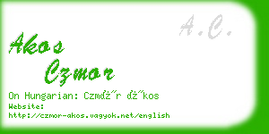 akos czmor business card